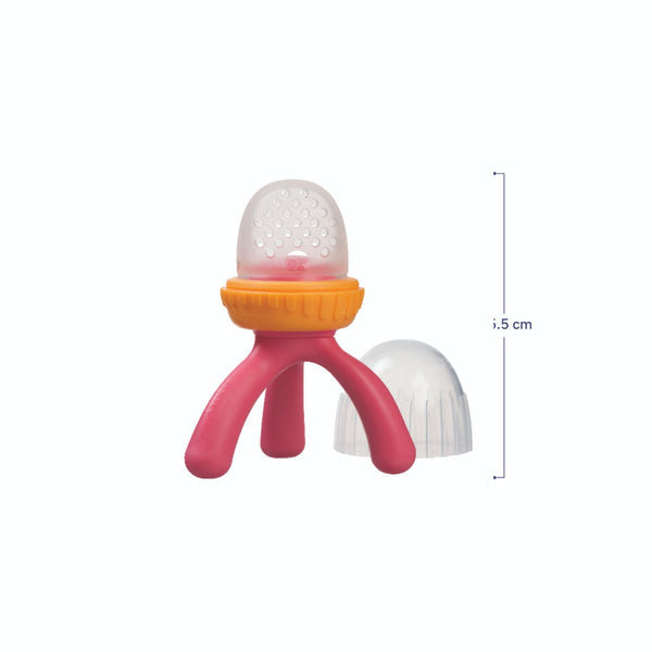 B Box Silicone Fresh Food Feeder - Strawberry Shake Pink Orange