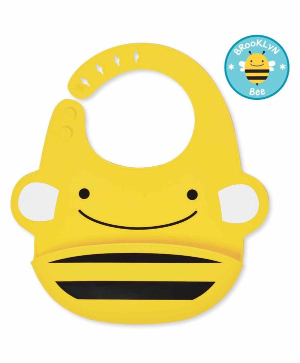 Skip Hop Zoo Fold & Go Silicone Bib Bee