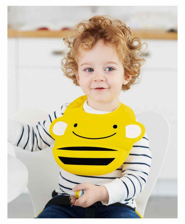 Skip Hop Zoo Fold & Go Silicone Bib Bee