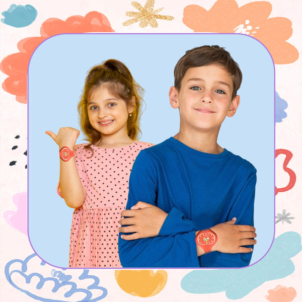 Spiky ALIEN Unique Oval Stylish Analog Kids Watch - Orange