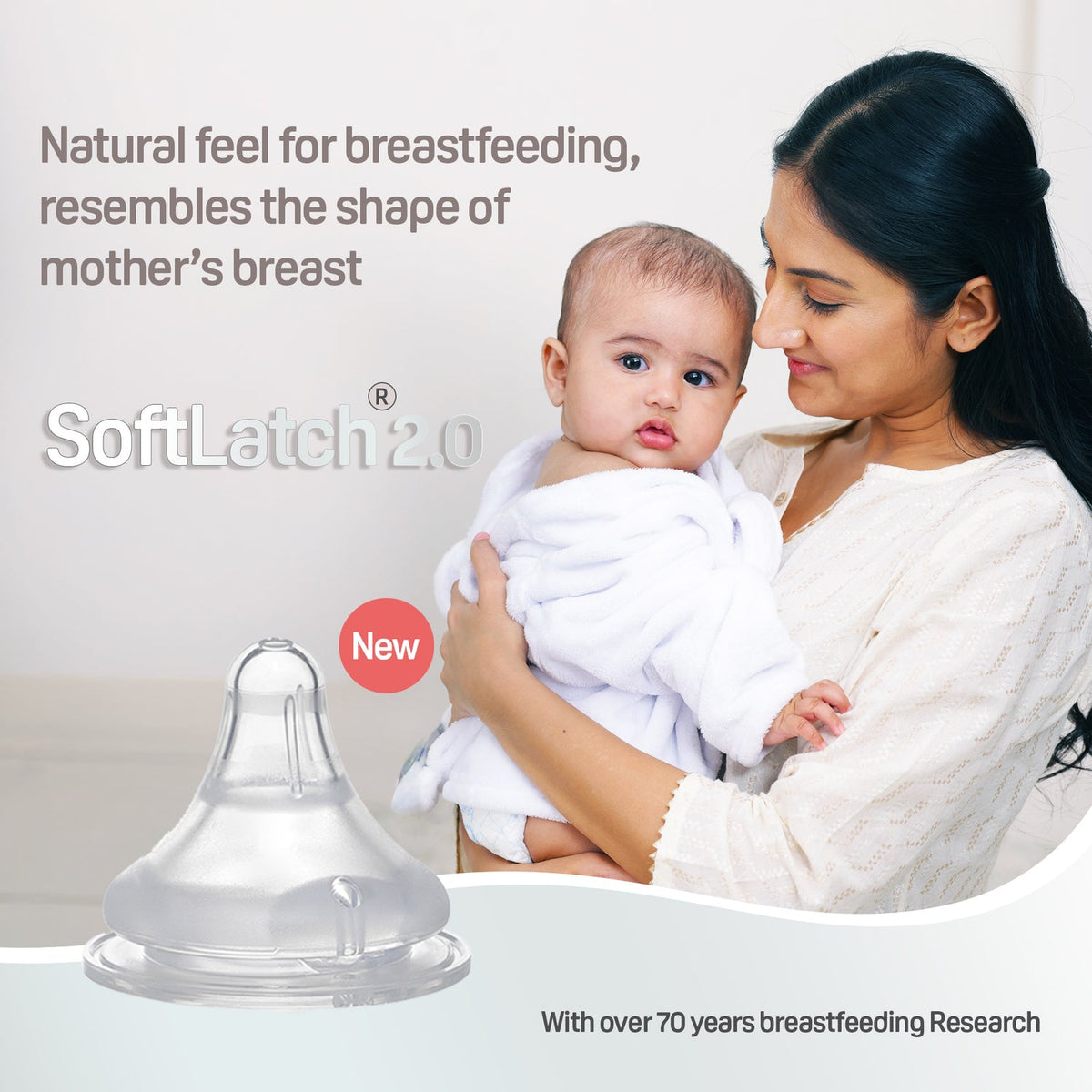 Pigeon Wide Neck Softlatch 2.0 Nipple M size