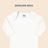 Hopop Envelope Neck Full Sleeve Cotton Vest - White