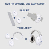 Hopop 2-in-1 Baby Noise Cancelling Earmuffs Standard Size Multicolour