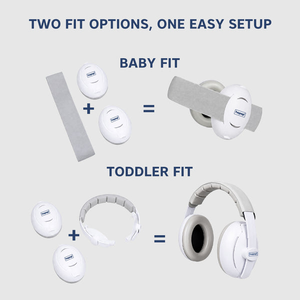 Hopop 2-in-1 Baby Noise Cancelling Earmuffs Standard Size Multicolour