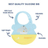 Hopop Easy Clean Crumb Catcher Silicone Bib Elephant 6M+
