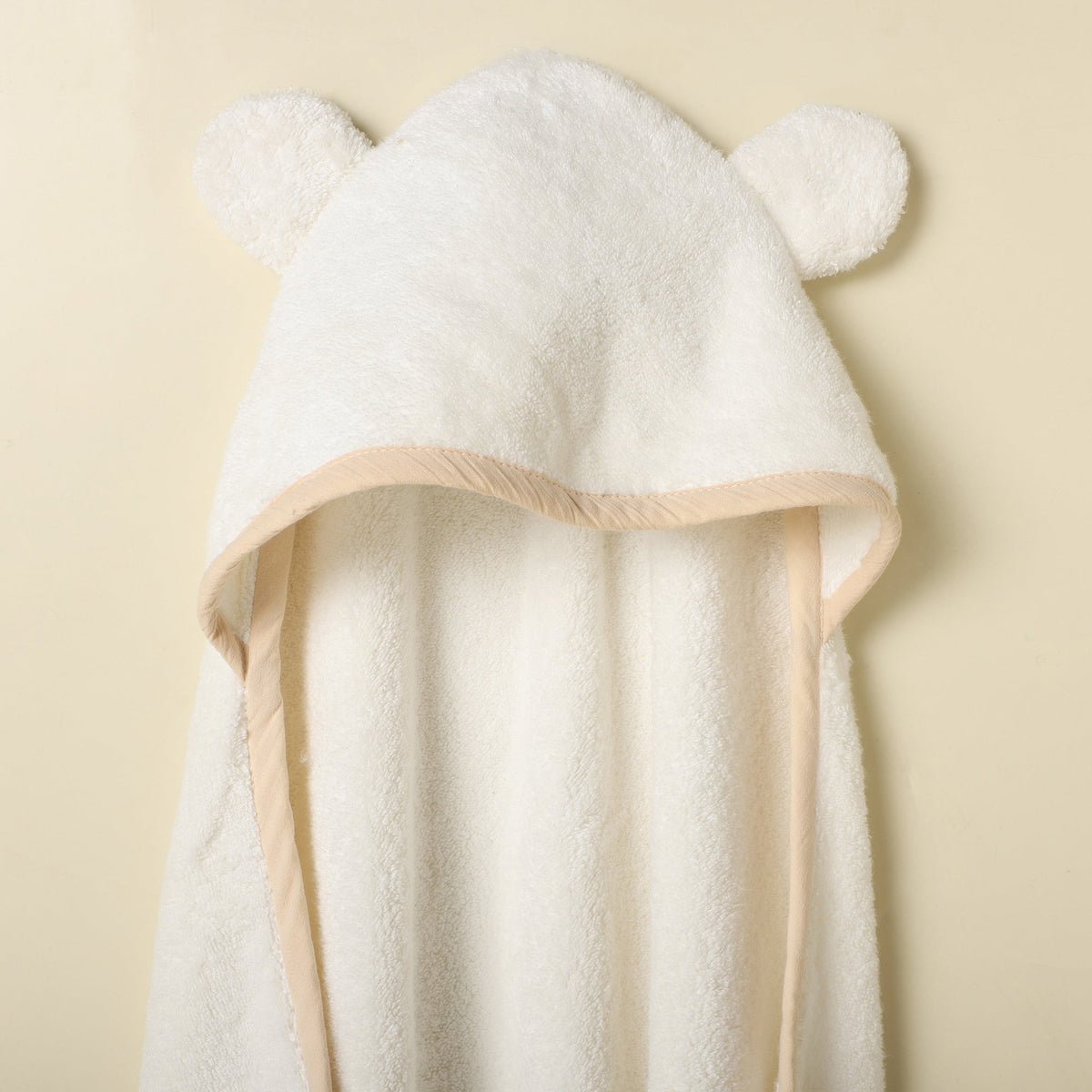 Baby Forest Somya Aanchal Bamboo Cotton Hooded Baby Towel – White