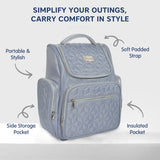 Hopop Portable & Stylish Baby Diaper Bag Travel Friendly & Spacious Grey