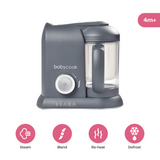 BÉABA Babycook Solo 4-in-1 Baby Food Maker – Dark Grey
