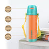 Probott Tom Hot & Cold Insulated Bottle with Straw Strap 500ml - Assorted