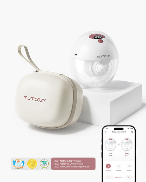 Momcozy M5 Smart Wearable Breast Pump 160 ml Cozy Red