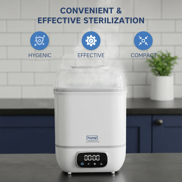 Hopop 2 in 1 Advanced Digital Baby Bottle Sterilizer & Dryer