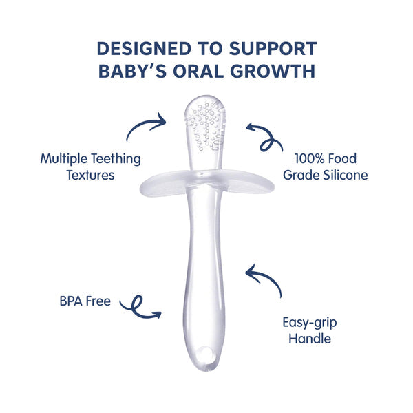 Hopop Silicone Teether - Transparent