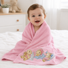 Babiano Soft Baby Towel – Pink Teddy Bear