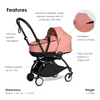 Babyzen Stroller YOYO² With bassinet - Black Frame Ginger