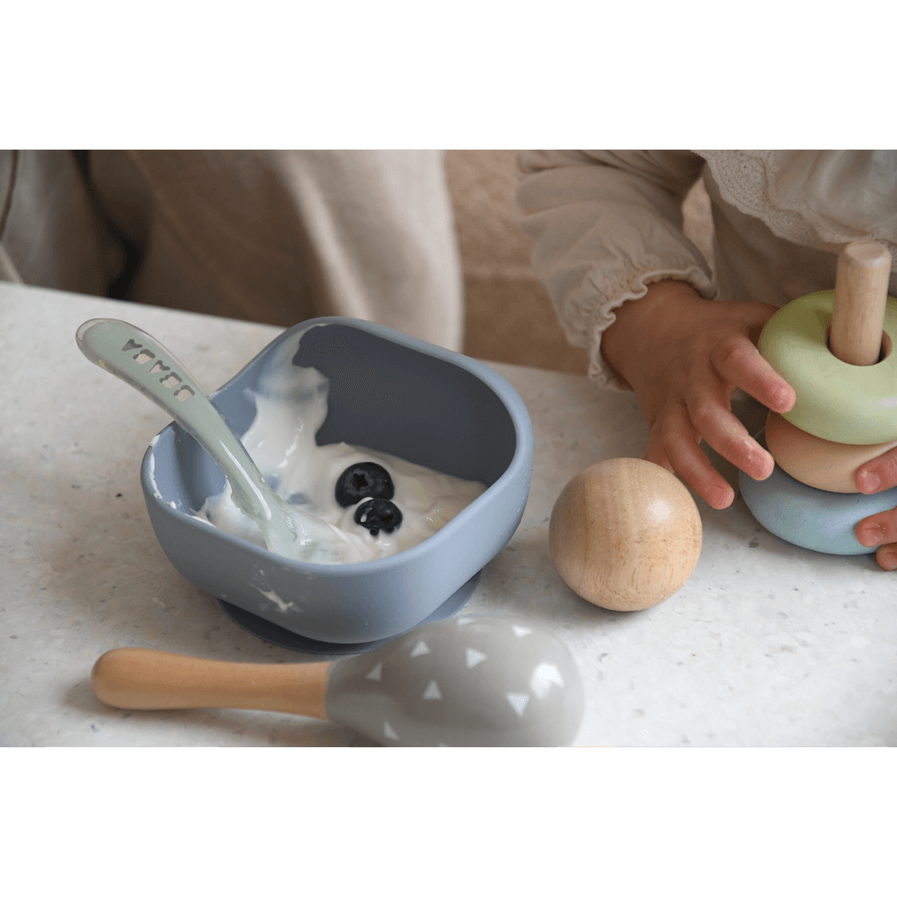 Beaba 2nd Stage Silicone Spoon - Misty Green