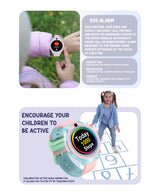 Spiky Cacus 4g Video & Voice Calling Smartwatch with GPS - Pink