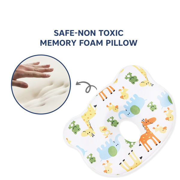 Hopop Memory Foam Baby Head Shaping Pillow - Giraffe