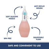 Hopop Anti-Reflux Nose Cleaner & Baby Nasal Aspirator Newborn+ – Peach