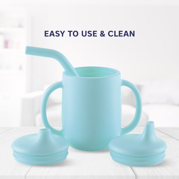 Hopop 3-in-1 Sipper Cup with Spout & Straw 210 ml Grey