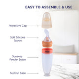 Hopop Soft Squeezy Silicone Spoon Food Feeder 90 ml Orange