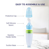 Hopop Soft Squeezy Silicone Spoon Food Feeder 90 ml Blue