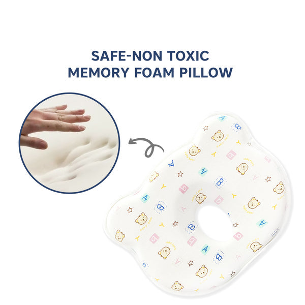 Hopop Memory Foam Baby Head Shaping Pillow - ABCD