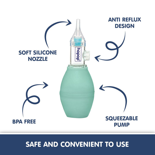 Hopop ® Anti-Reflux Baby Nose Cleaner, Gentle & Safe Nasal Aspirator