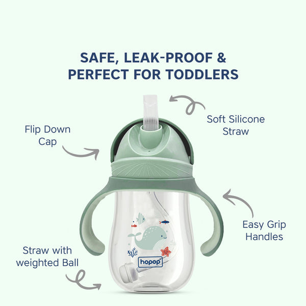 Hopop Soft Silicone Straw Sipper Cup 240ML