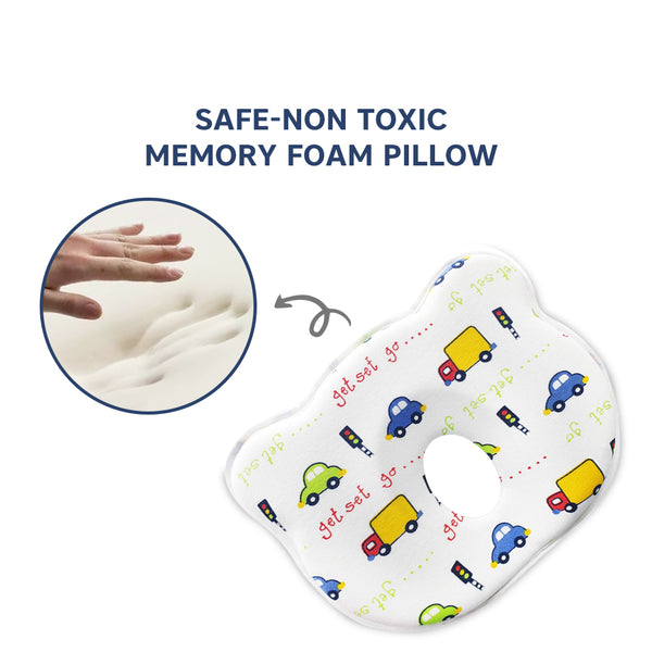 Hopop Memory Foam Baby Head Shaping Pillow - Transport