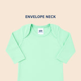 Hopop Baby Envelope Neck Full Sleeve Cotton Vest Single Piece Preemie–2Y – Multicolor
