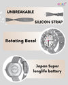 Spiky Stylish Analog Watch EVA43 2–12Y – Grey