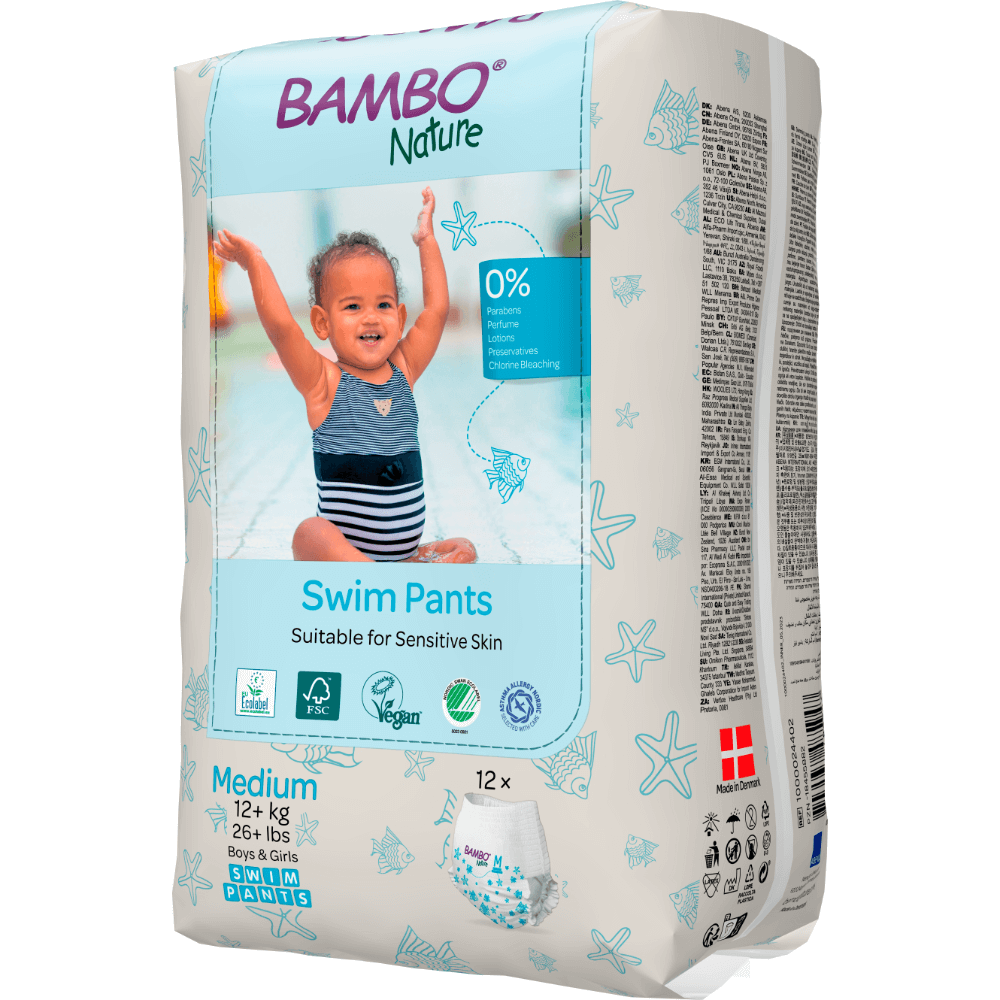 Bambo Nature Disposable Swim Pants Size M 12+ kg – 12 pcs