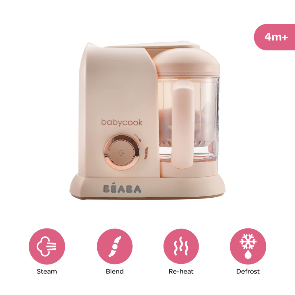 Béaba Babycook Solo 4-in-1 Baby Food Maker – Rose Gold