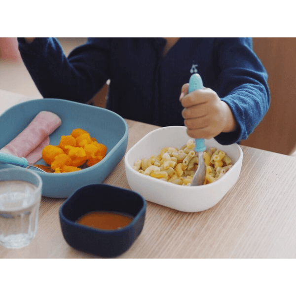 Beaba Silicone Stackable Bowls ( Set of 3) - Baltic Blue