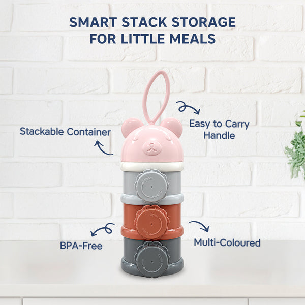Hopop 3-Layer Stackable Baby Milk Powder & Food Storage Container 330 ml Green
