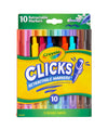 Crayola 10ct Clicks Retractable Markers: Washable Fine Point,