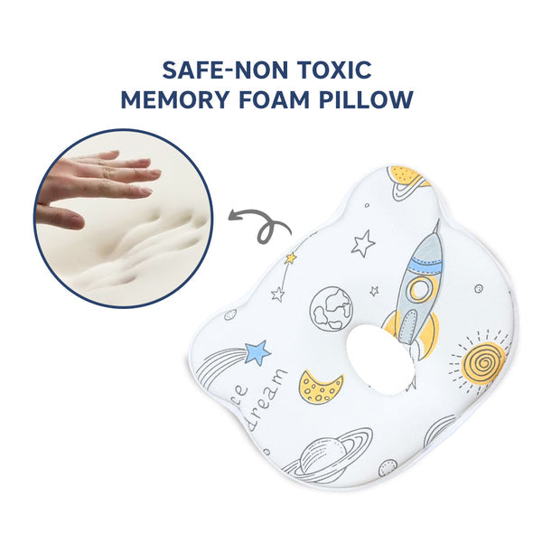 Hopop Baby Pillow Head Shaping Memory Foam Newborn & Infant β Astro