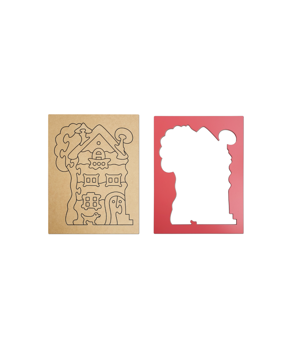 Hilife Stubby 3D House Puzzle 24 x 32.3 x 2.5 cm Multicolour