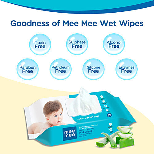 Mee Mee Caring Baby Wet Wipes, 24 pcs