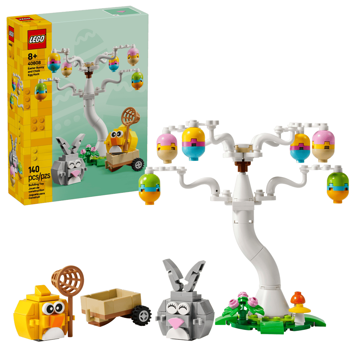 LEGO Easter Bunny and Chick Egg Hunt 140 Pieces 14 × 15 × 10 cm Multicolour
