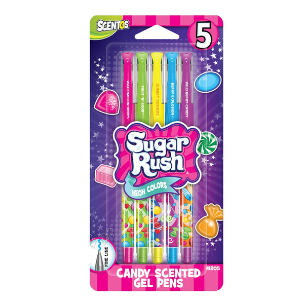 Scentos Sugar Rush NEON Gel Pens - package of 5