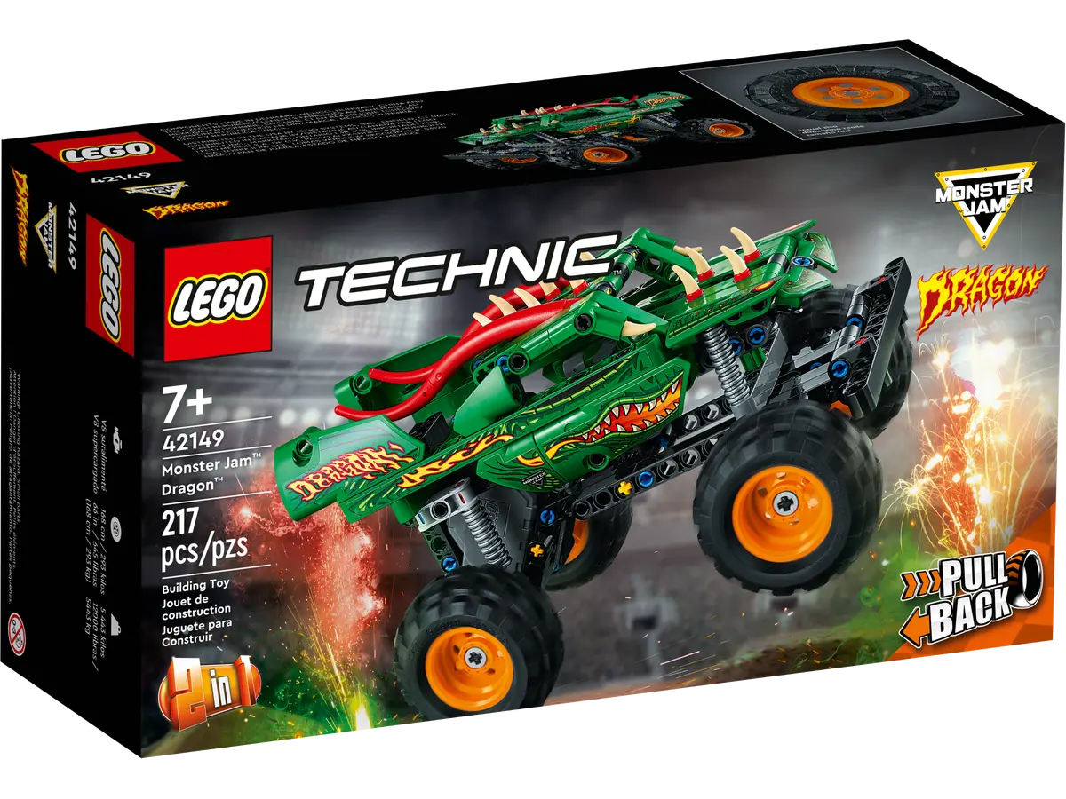 LEGO Technic Monster Jam Dragon 7+ 217Pcs 42149