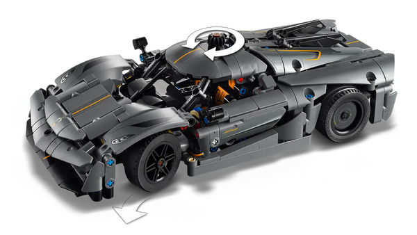 LEGO Technic Koenigsegg Jesko Absolut Grey Hypercar 10+ 801Pcs 42173