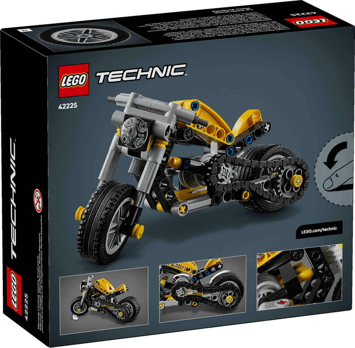 LEGO Technic Yellow Motorcycle 151 Pieces Yellow