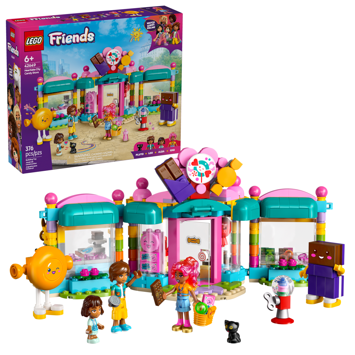 LEGO Friends Heartlake City Candy Store 376 Pieces 11 × 16 × 16 cm Multicolour