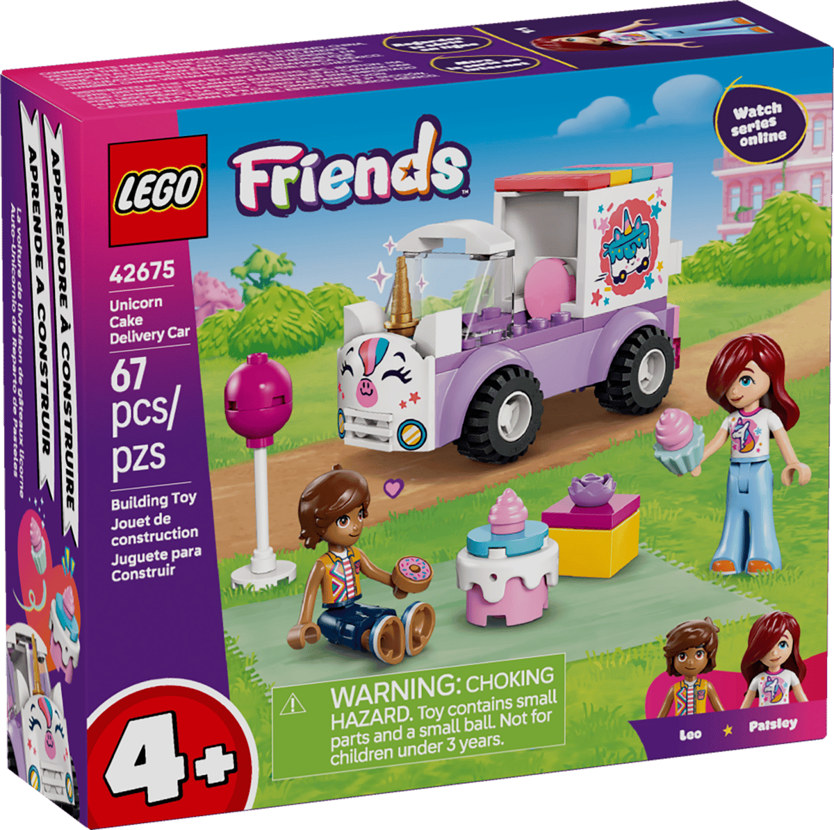 LEGO Friends Unicorn Cake Delivery Car 67 Pieces 5 × 9 × 5 cm Multicolour