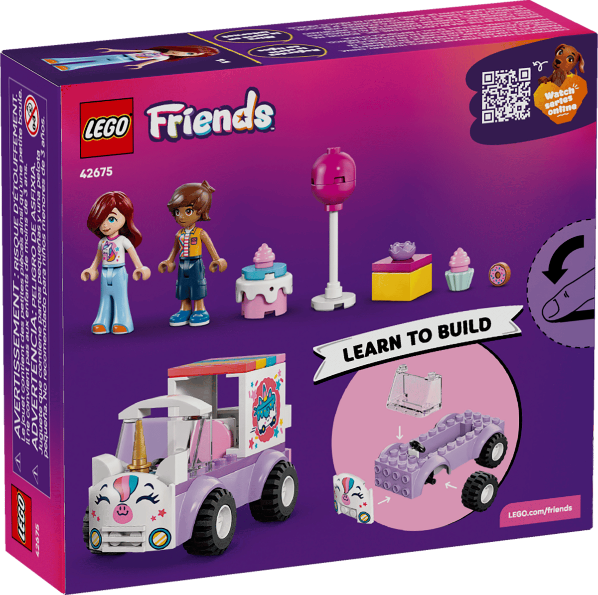 LEGO Friends Unicorn Cake Delivery Car 67 Pieces 5 × 9 × 5 cm Multicolour