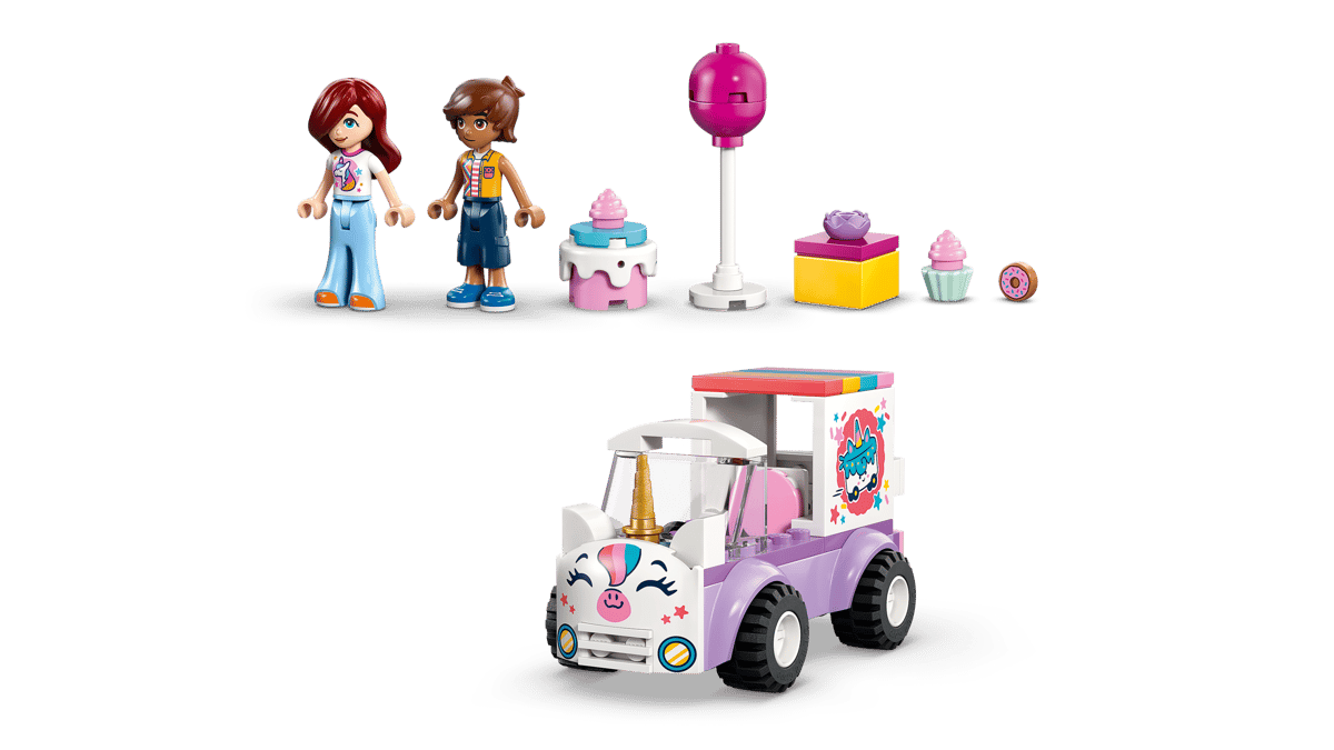 LEGO Friends Unicorn Cake Delivery Car 67 Pieces 5 × 9 × 5 cm Multicolour