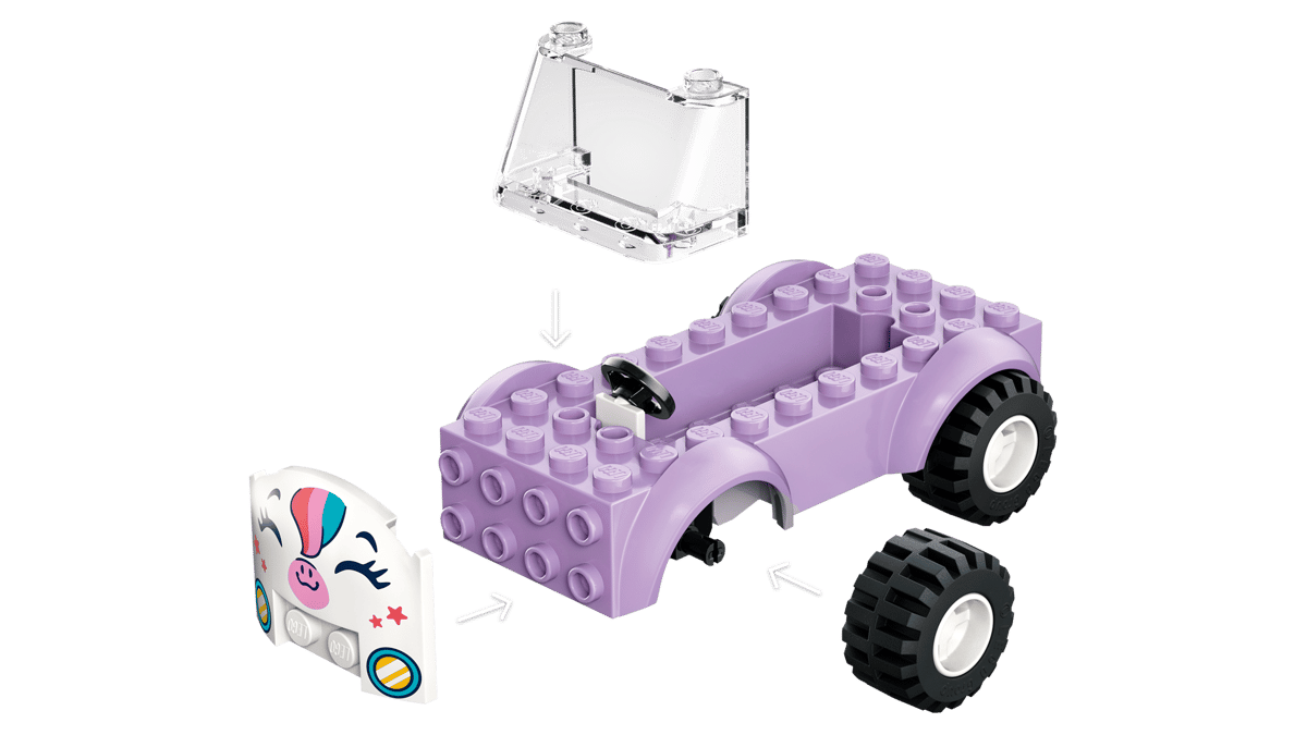 LEGO Friends Unicorn Cake Delivery Car 67 Pieces 5 × 9 × 5 cm Multicolour