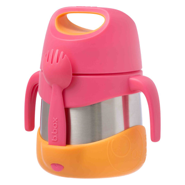 B Box Insulated Food Jar 335Ml - Strawberry Shake Pink Orange